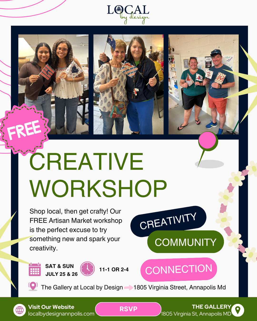 July Artisan Market Workshop