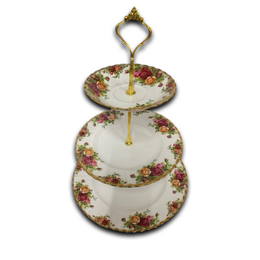 Vintage Bayside Curiosities | Royal Albert Three Tier Cake Stand