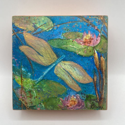 Kathy Strouss | Dragonfly and Lilies