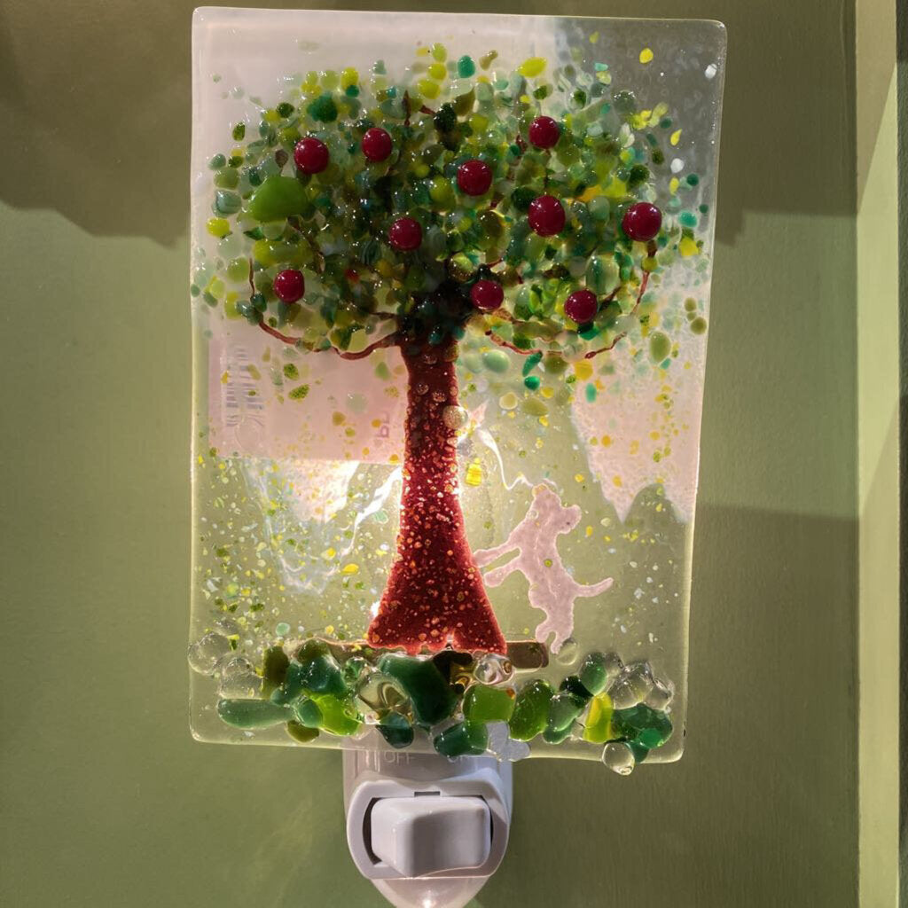 River Rock Glass Studio | Tree & Flowers Nightlights