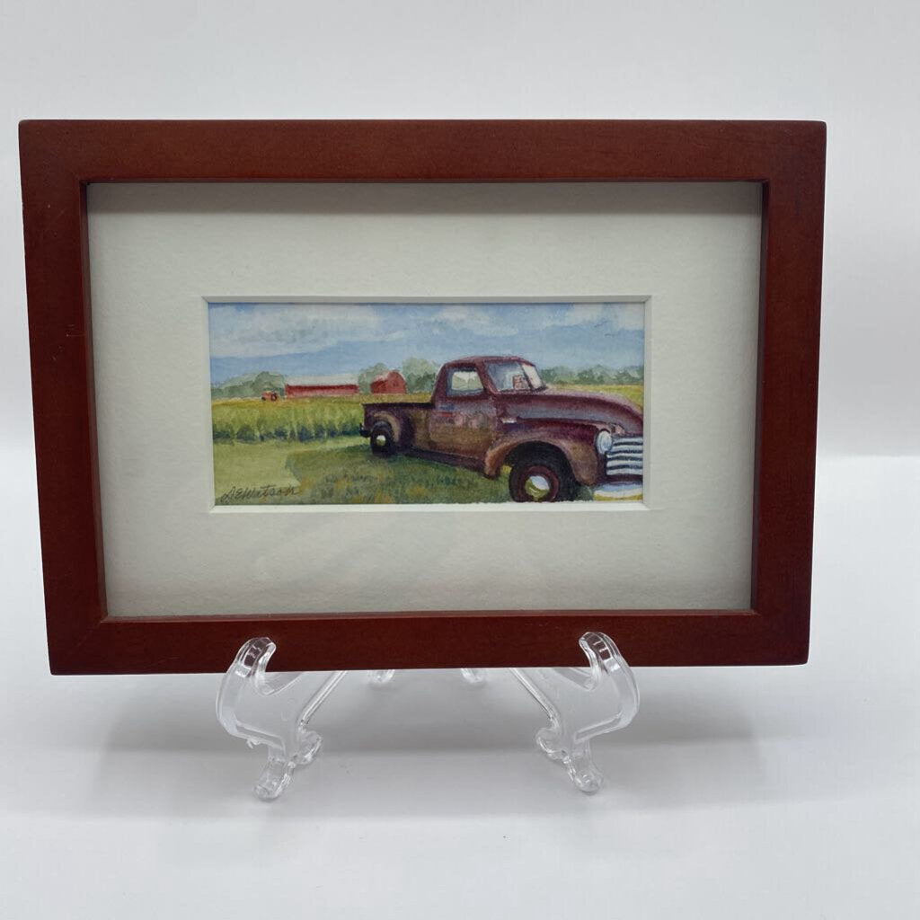 Deborah Watson | Original Watercolor "Chevy Truck For Sale" Mini