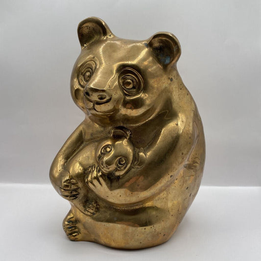 Salvage Art Reclaim | Vintage Brass Panda & Cub