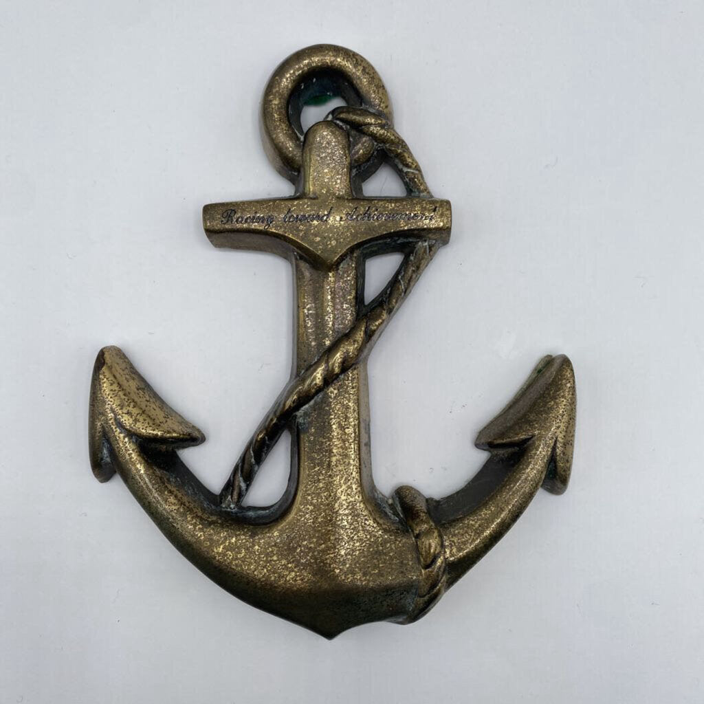 Salvage Art Reclaim | Vintage Brass Anchor Paperweight