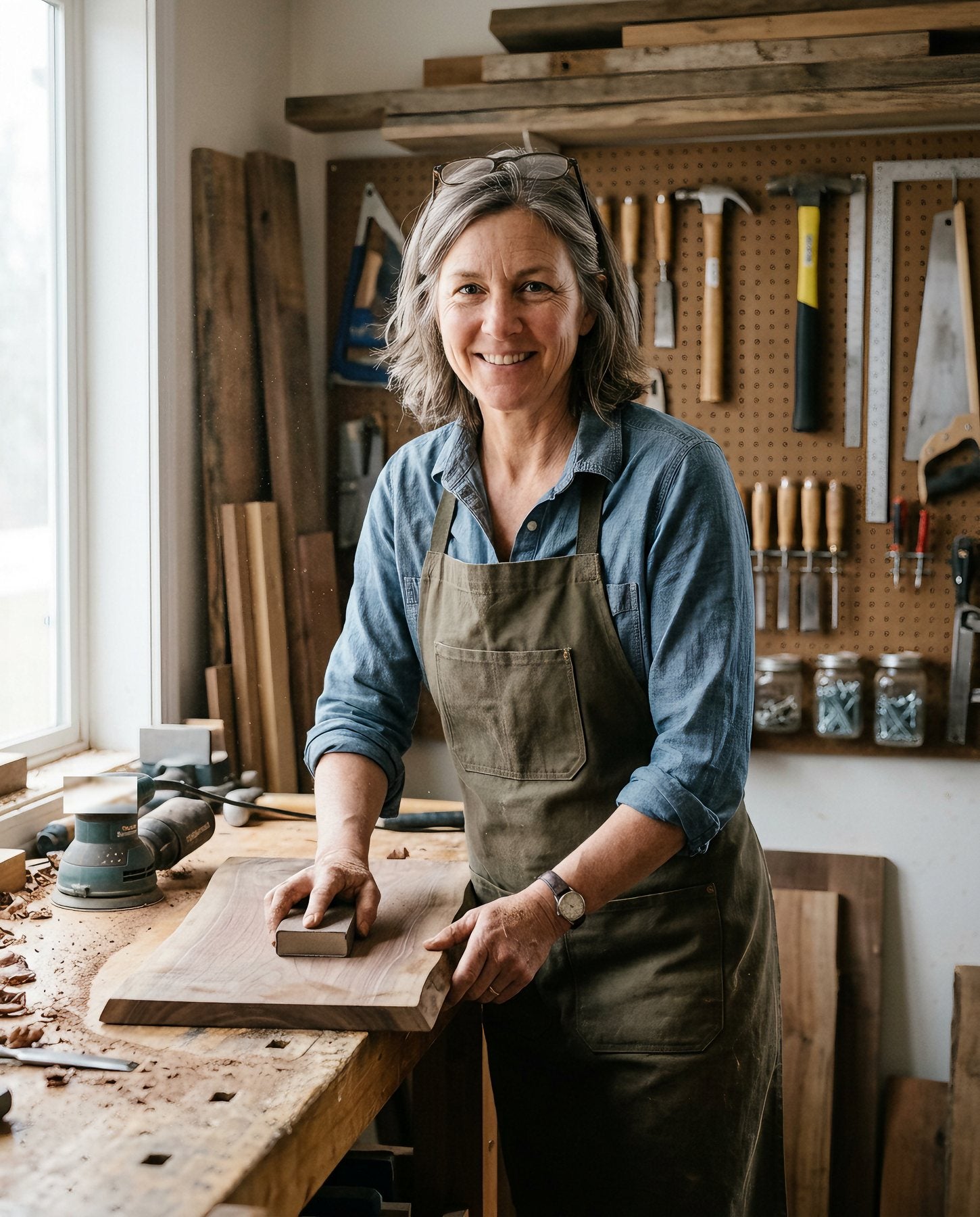 An artisan in her studio